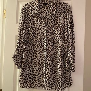 Talbots leopard top / never worn